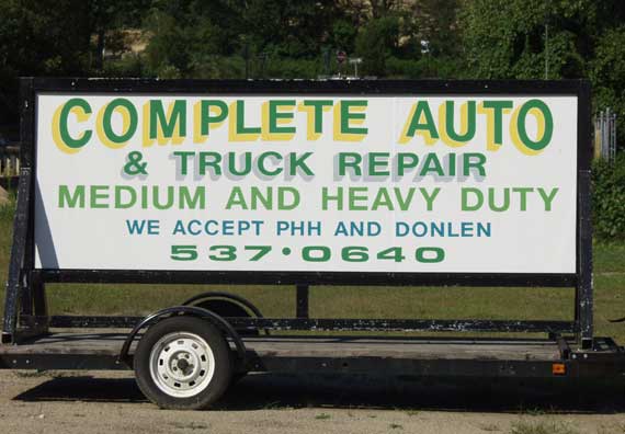 Evans Automotive Repair Colchester Connecticut Truck Sign